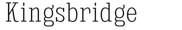 Kingsbridge font preview